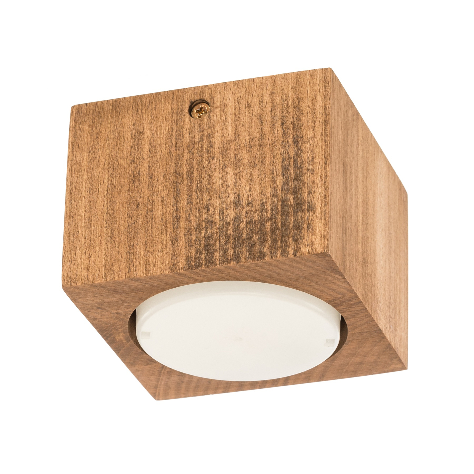 Envostar Ernest downlight GX53, wood, angular