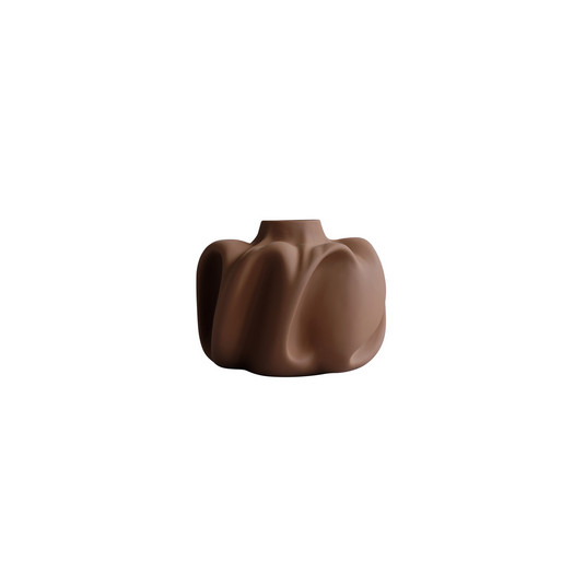 Jarrón Wabi Medio, marrón almendra, 29 cm, cerámica - 101 Copenhagen