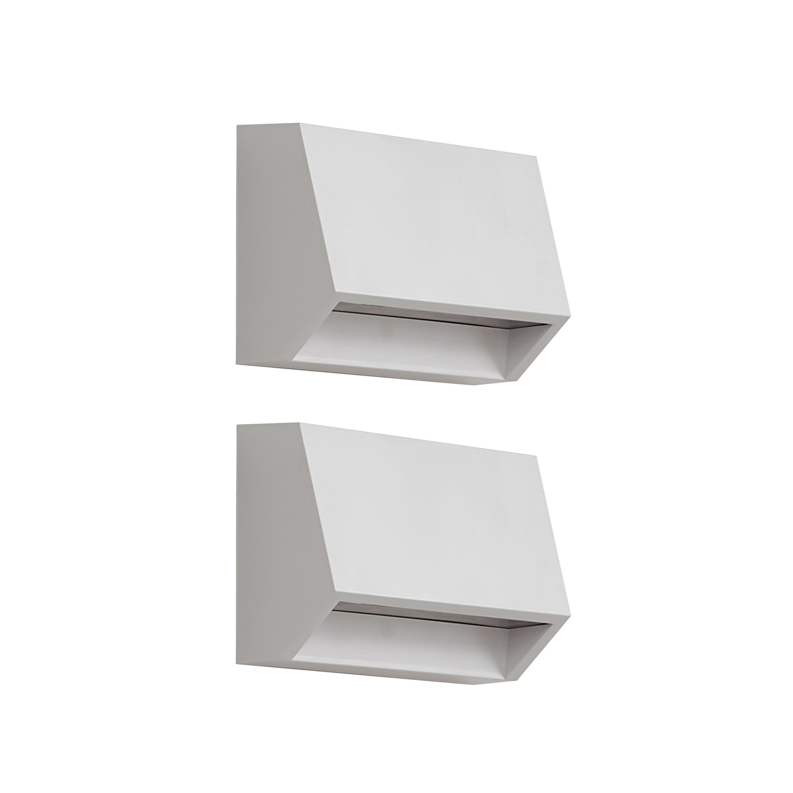 Lindby LED outdoor wall light Appeso, length 10 cm, set of 2