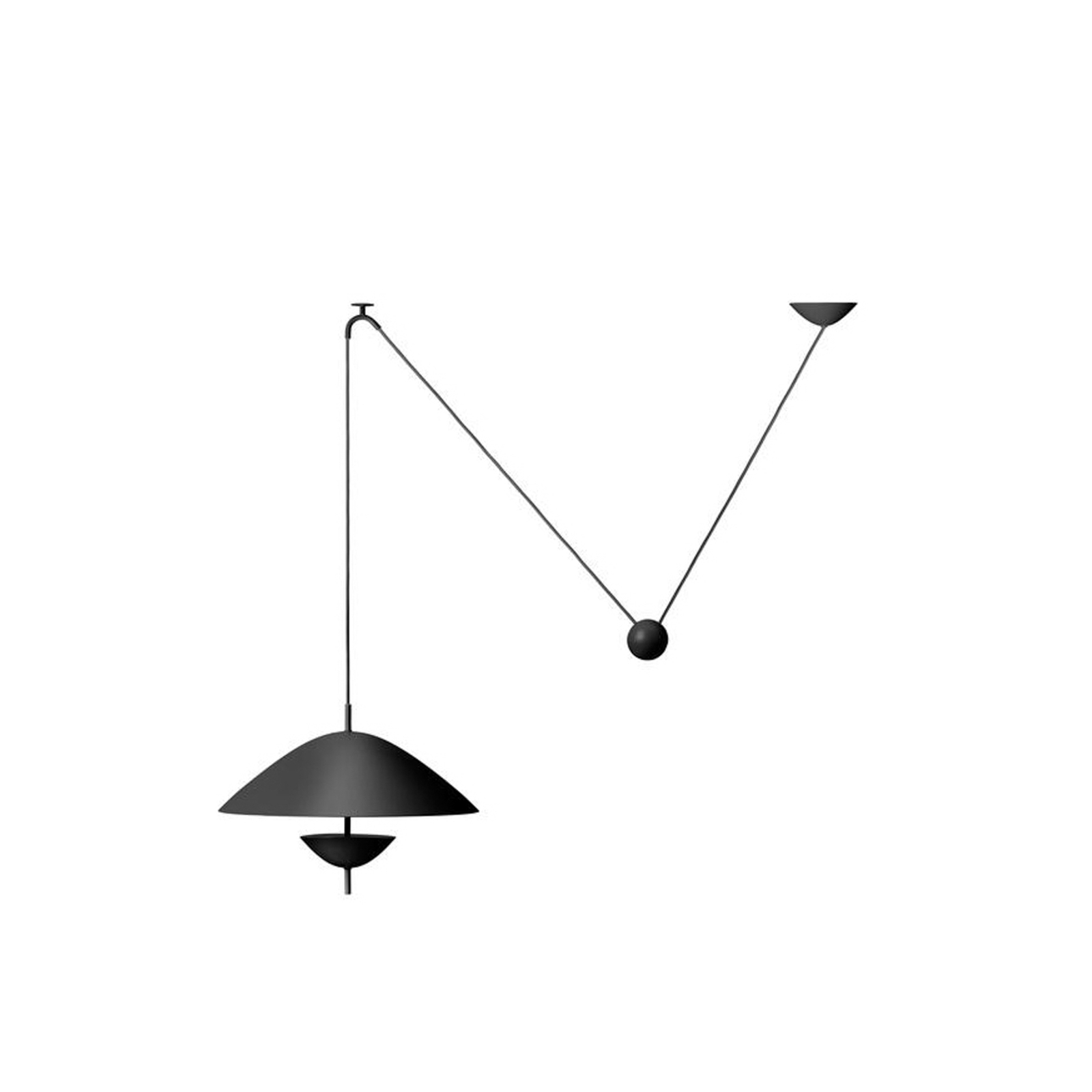 ferm LIVING Lod hængelampe, sort, jern, Ø 50 cm