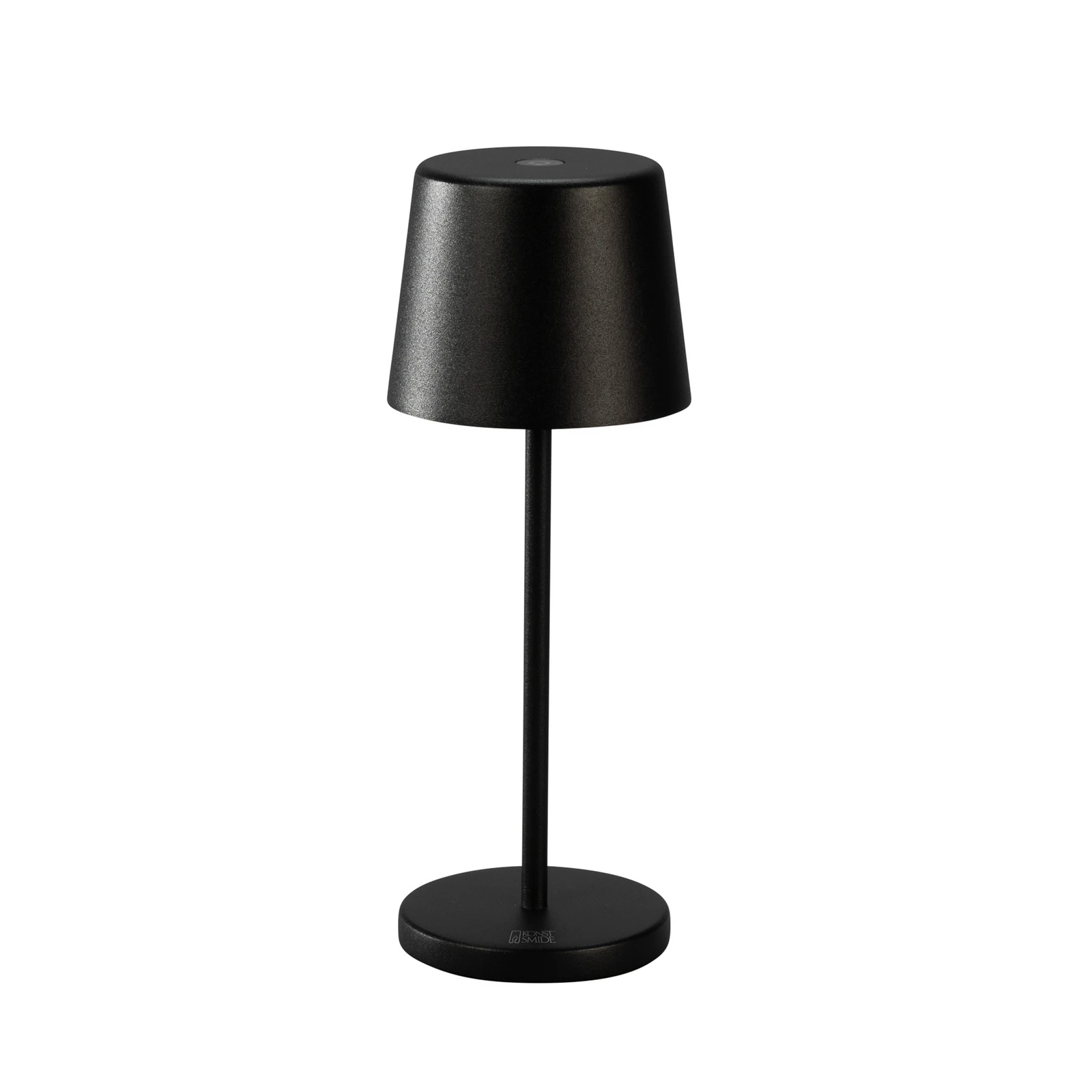 LED-batteridriven bordslampa Vence, höjd 22 cm, svart, IP54, USB