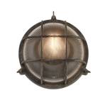 Porto bulkhead light, round, black-silver