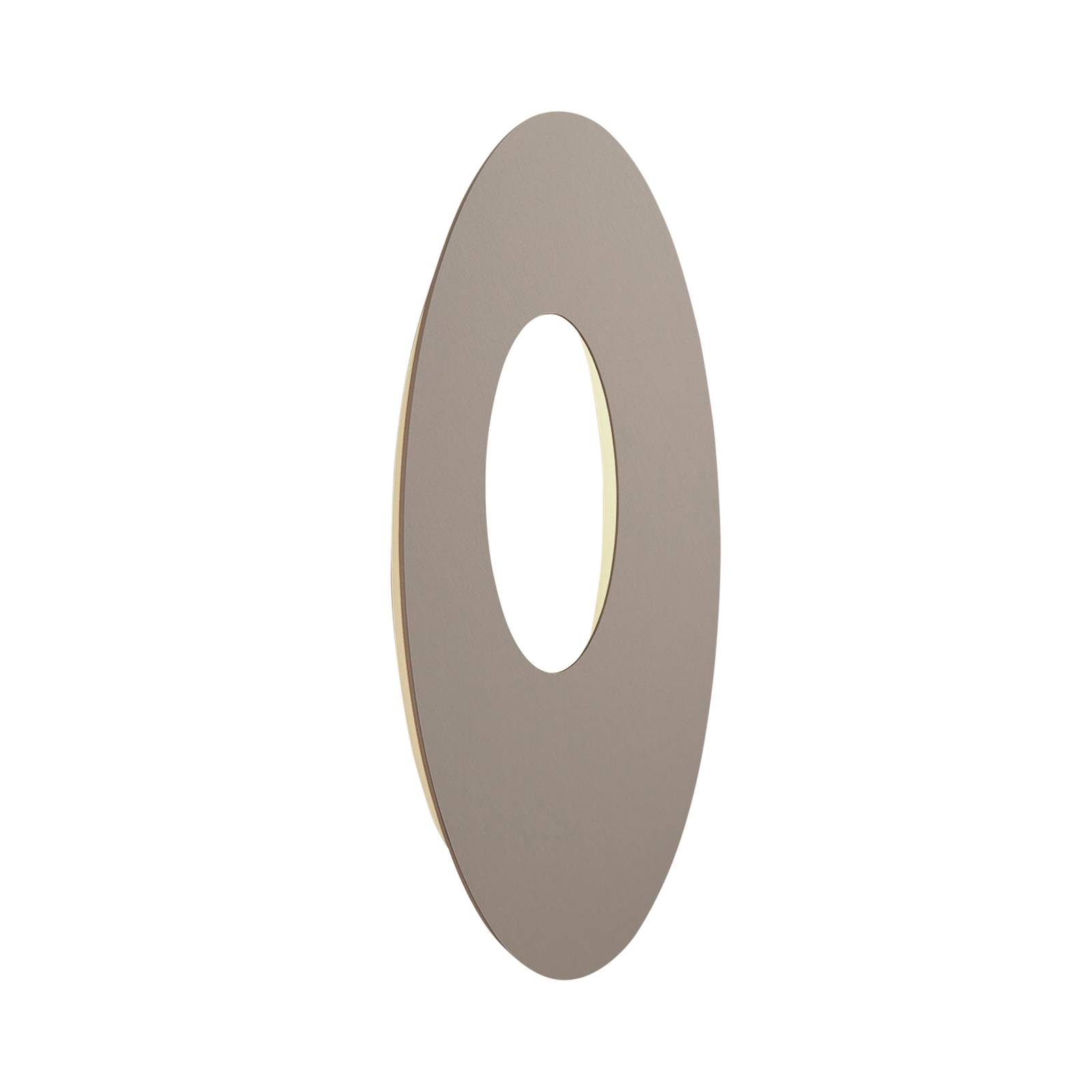 Escale Blade Open LED wall light taupe Ø 59 cm, for Living / Dining Room, aluminium, 50 W