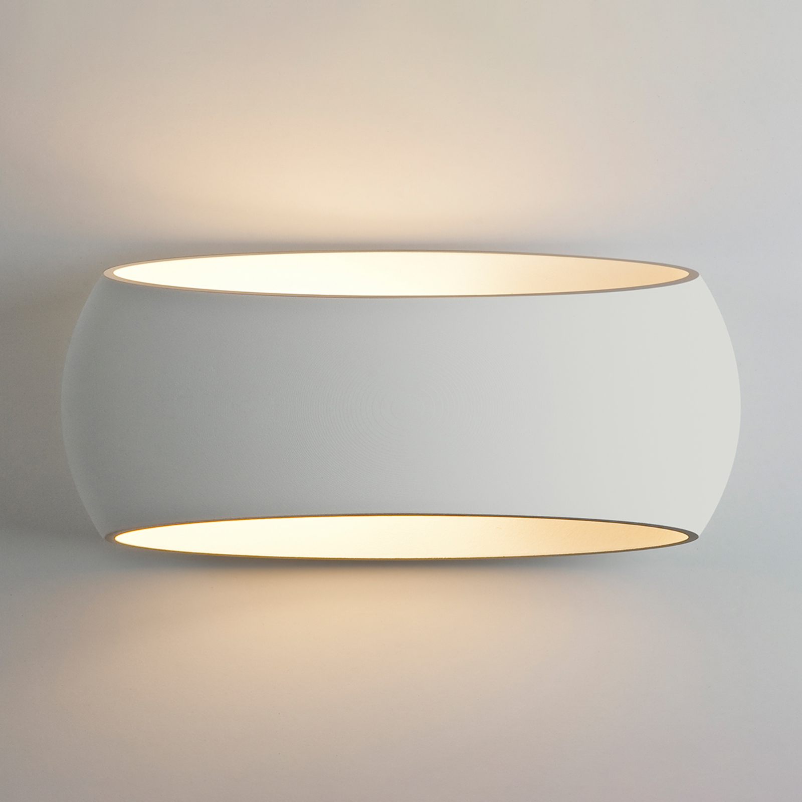 Astro Customisable Aria wall lamp made of plaster, for Living / Dining Room, plaster, E27, 60 W, energy efficiency: A++, W: 37 cm, H: 17 cm