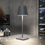 Zafferano Poldina L Desk lampe batterie IP54 gris