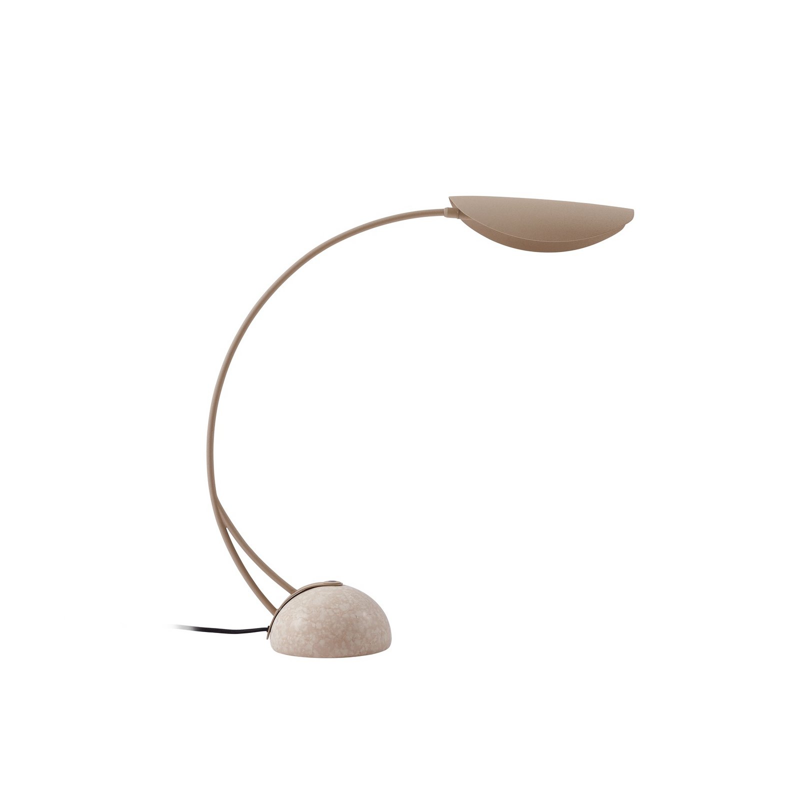 Candeeiro de mesa Lucande Rivera, bege, metal, pedra, 51 cm, G9