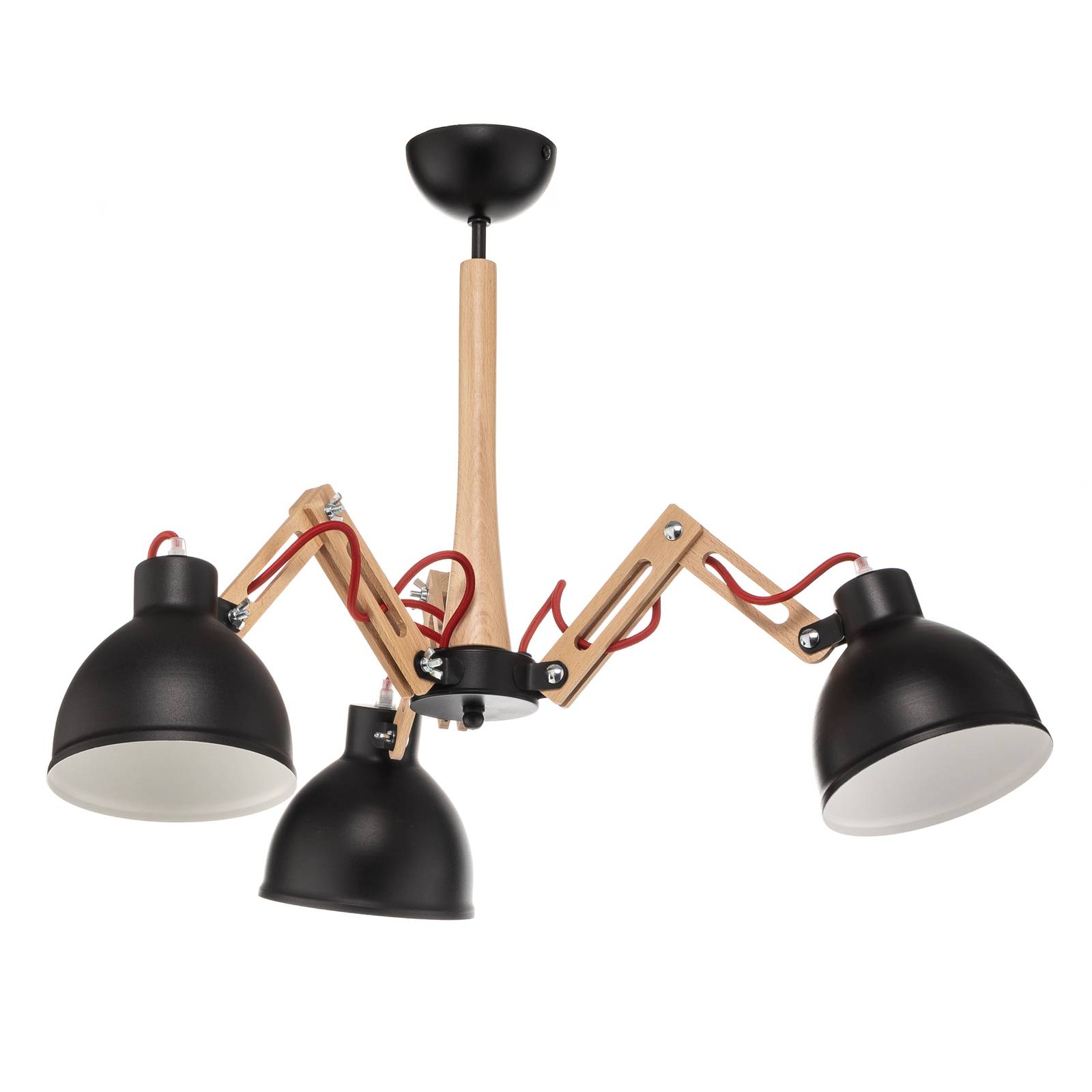 Euluna Wooden Ceiling Light - Living / Dining Room - dimmable - Industrial Design - Brown