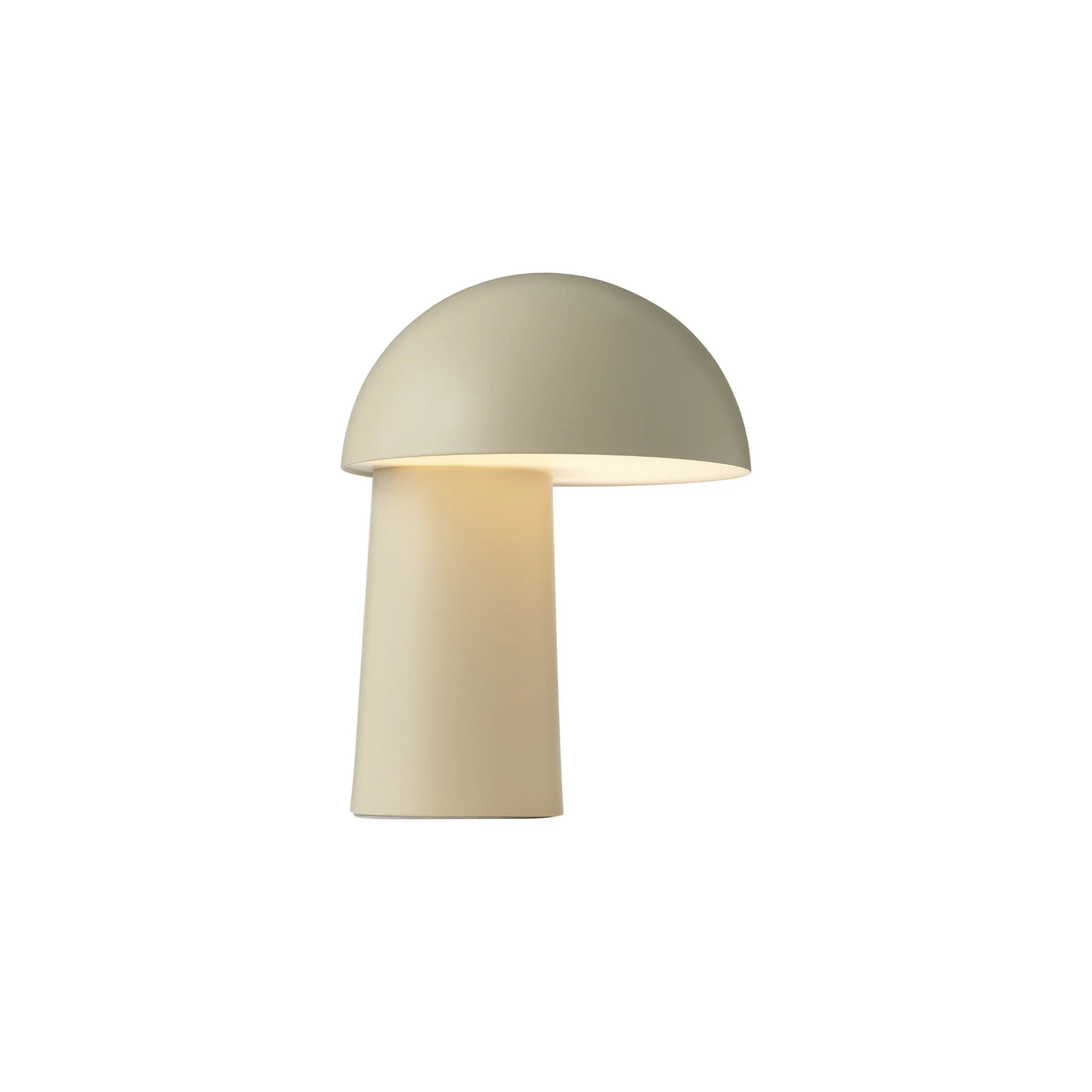 LED-batterijlamp Faye Portable, beige, dimbaar, USB