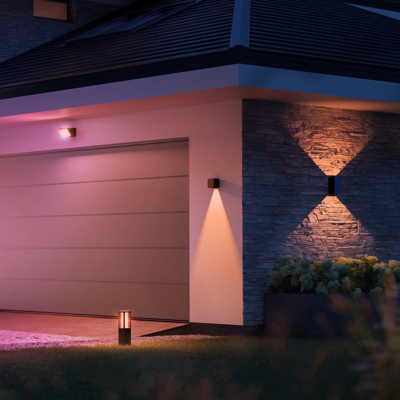 Resonate Hue Candeeiro de Parede Exterior White&Color Amb. Black - Philips Hue