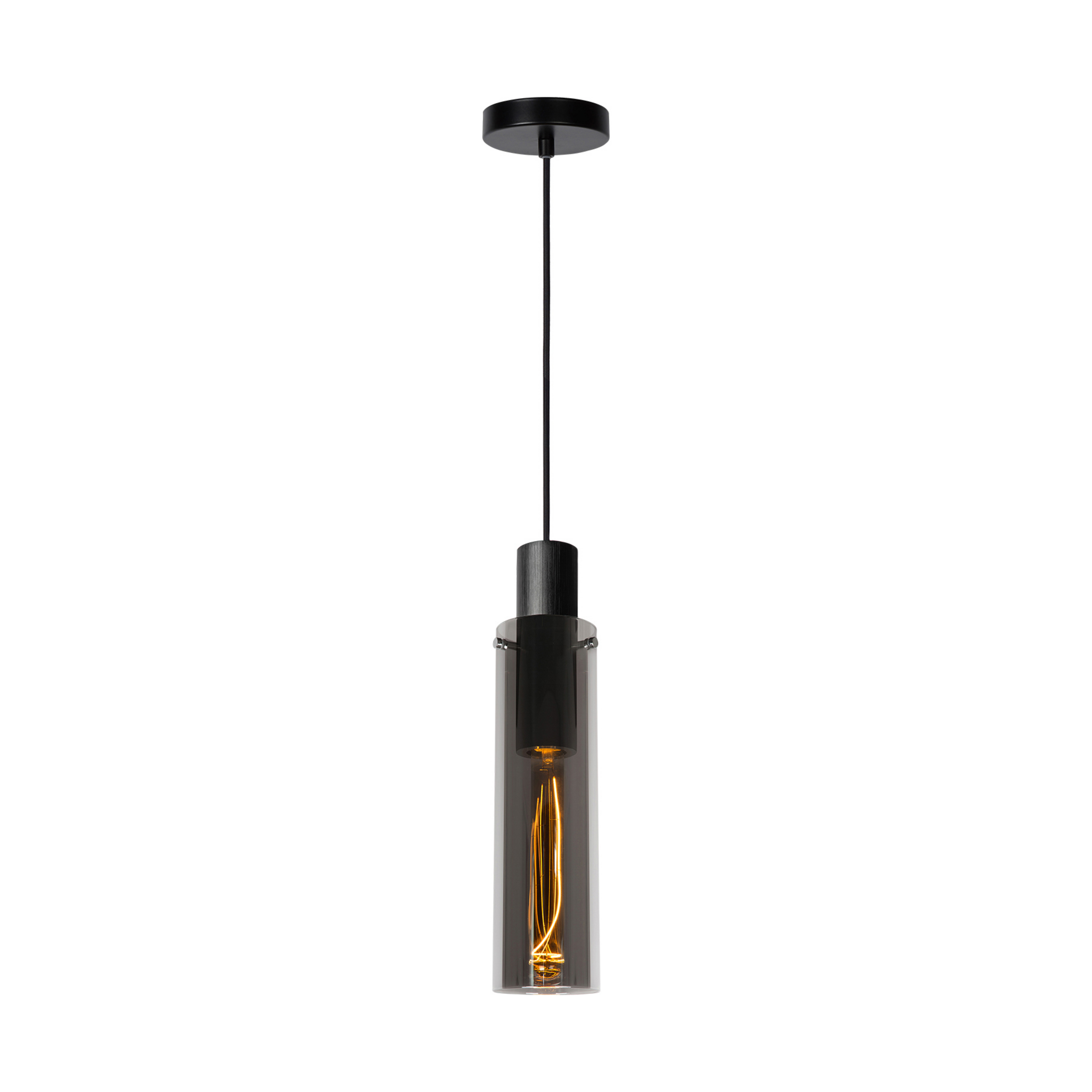 Suspension Orlando, gris fumé, à 1 lampe