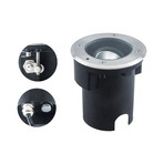 EVN Pentola LED recessed floor light stainless steel Ø13.5cm