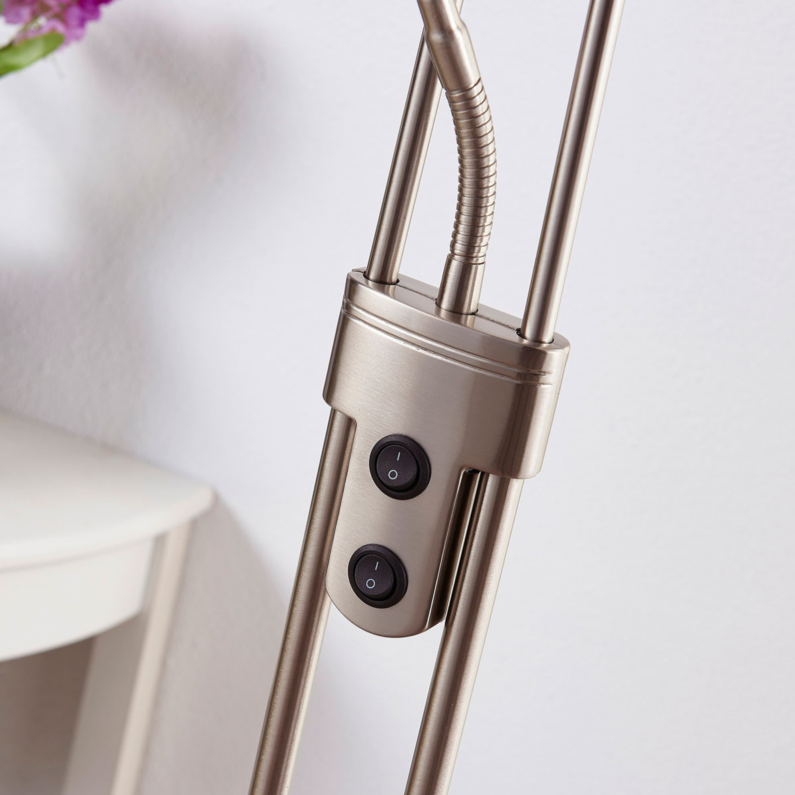 Felicia timeless LED uplighter, dimmable Lights.co.uk