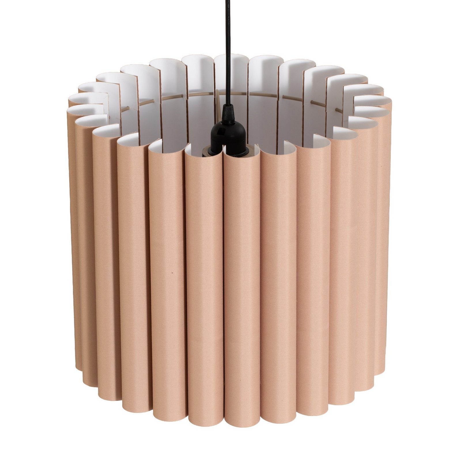 Hanglamp Aria, cappuccino, microvezel, E27