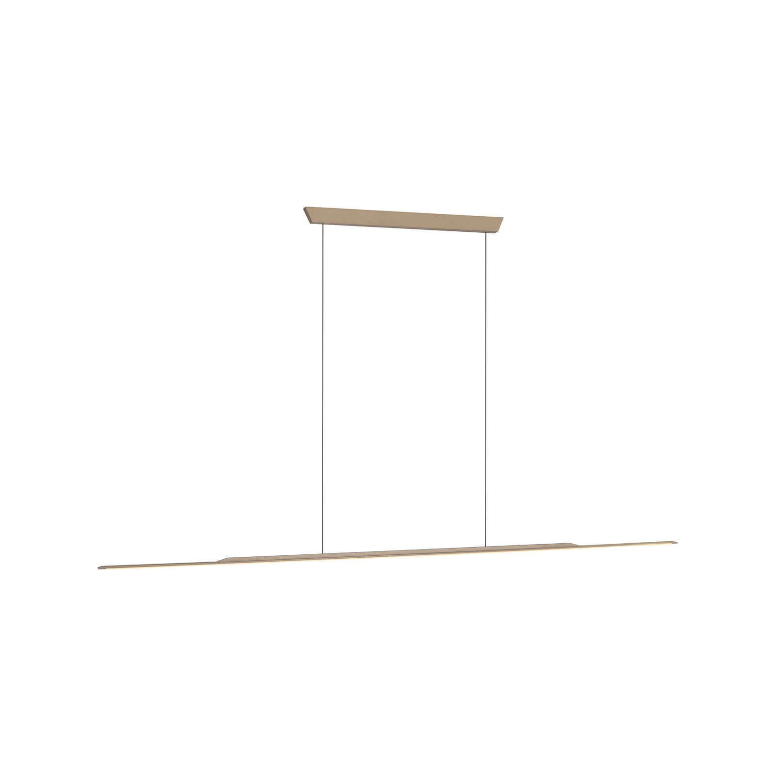 Κρεμαστό φωτιστικό LED PURE Surface, χάλκινο, 160 cm, αλουμίνιο, 3.000 K