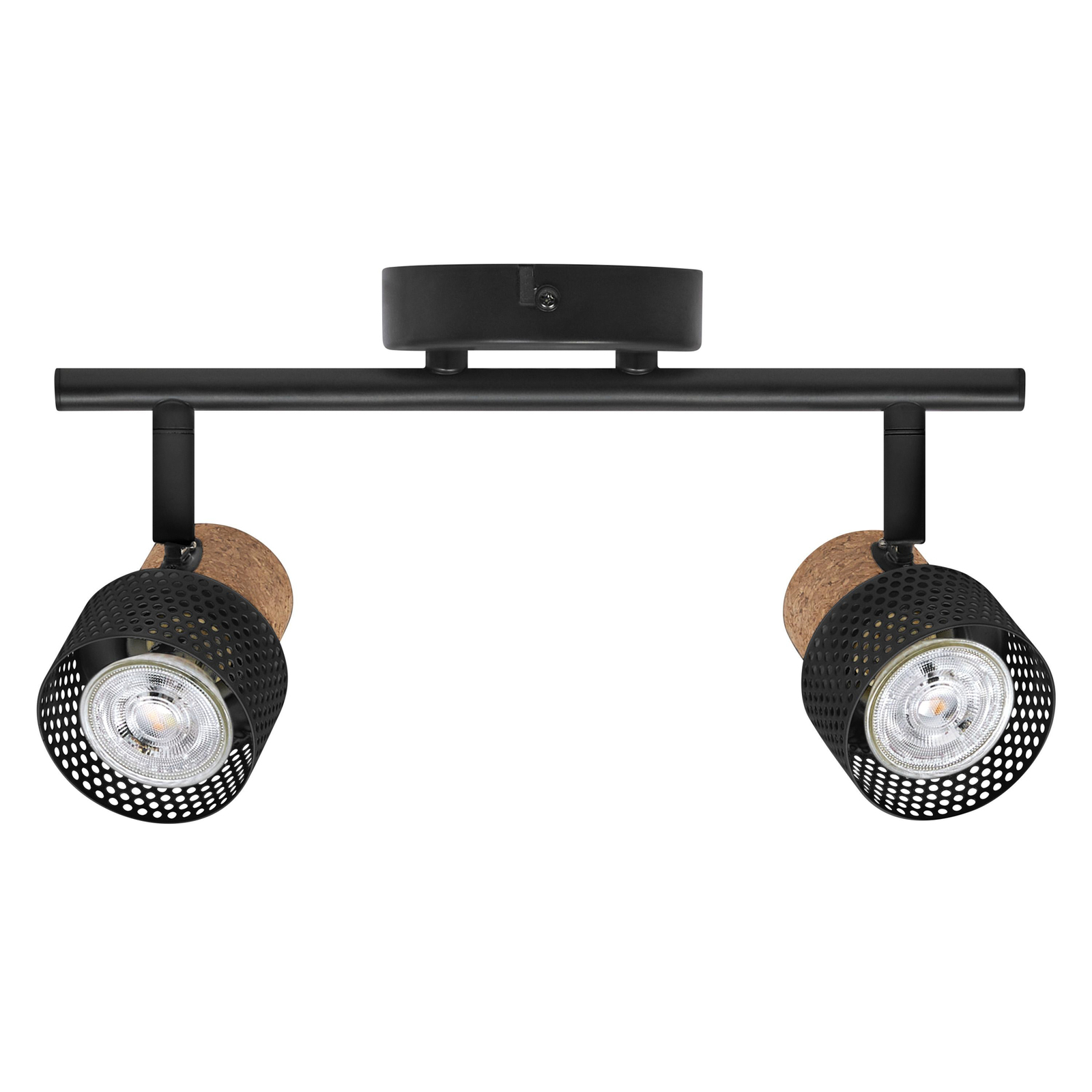 LEDVANCE LED-Deckenspot Cork, GU10, 2-fl., dimmbar, schwarz