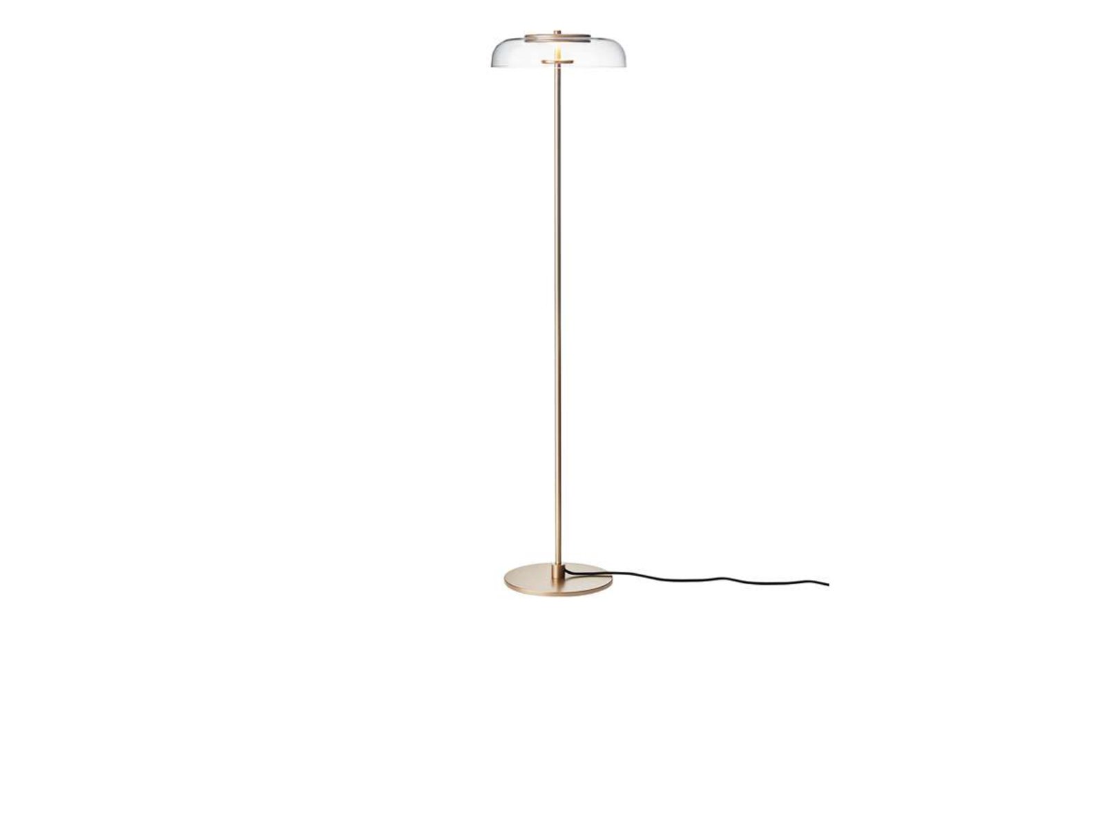 Nuura piantana LED Blossi, altezza 120 cm, color oro/trasparente