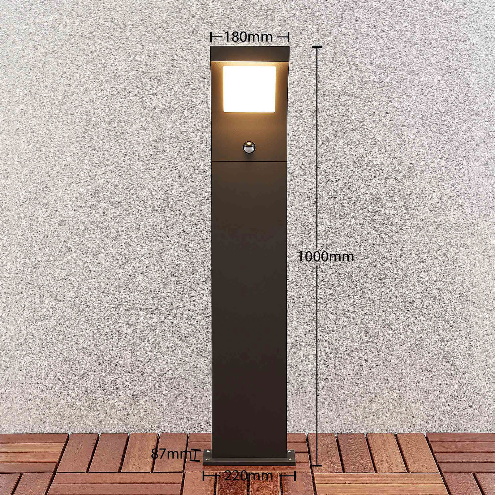 Arcchio Advik borne lumineuse LED, 100 cm, capteur