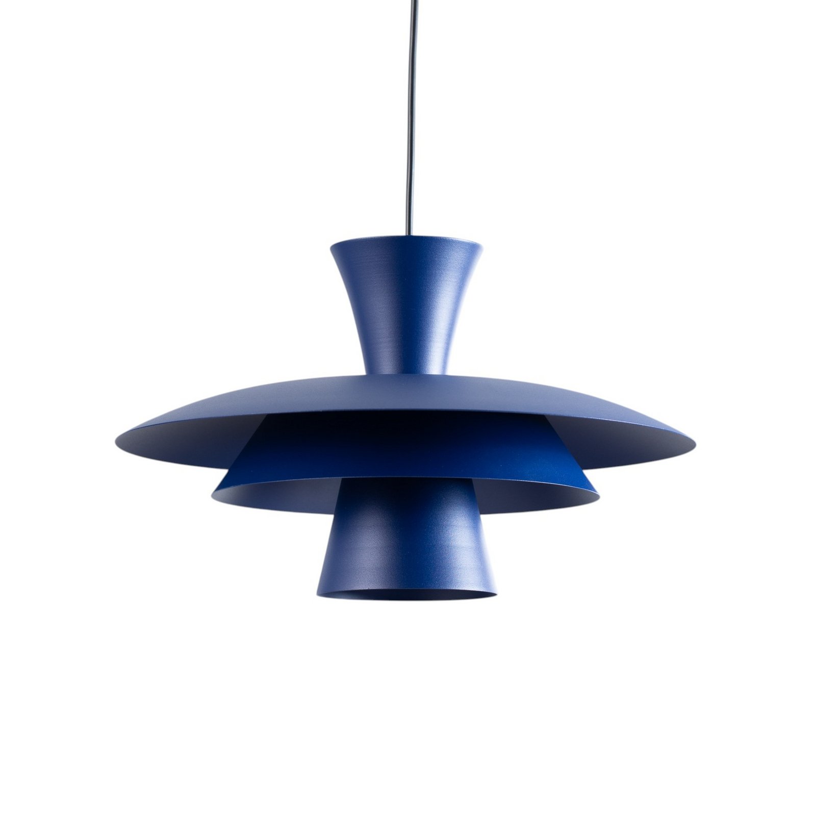 Suspension Plato, bleu foncé, métal, Ø 38 cm, E27