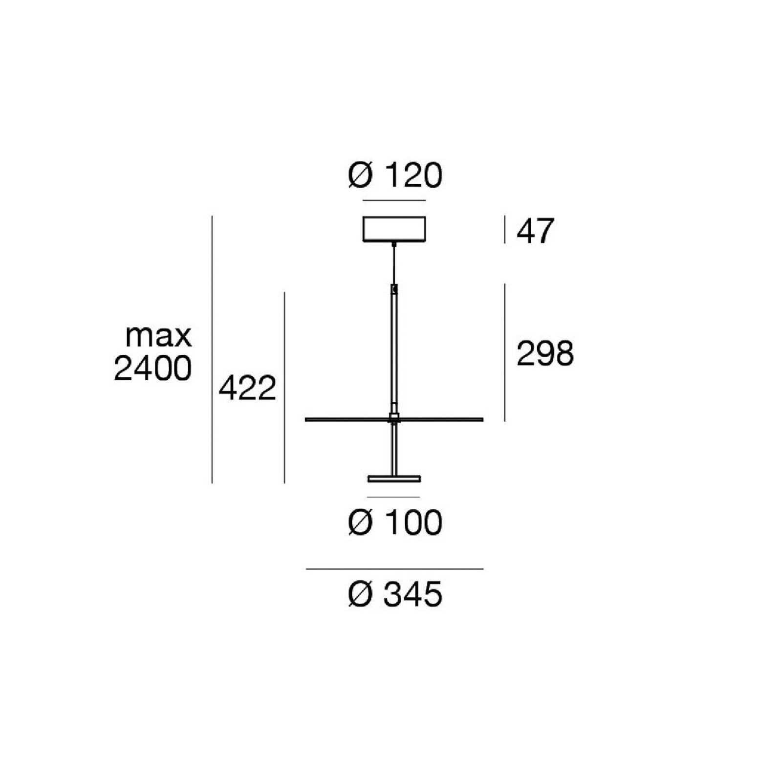 LED-Hängeleuchte Stilo_P, weiß,  Ø 35 cm, IP40 günstig online kaufen