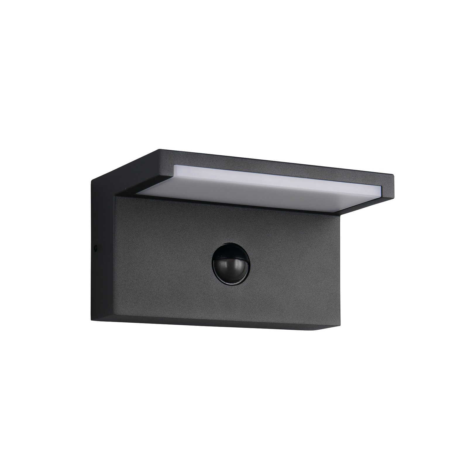 LED āra sienas lampa Ravi, antracīta krāsa, platums 18 cm, sensors, IP54