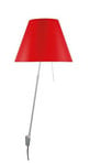 Costanza Wandleuchte m/Dimmer Alu/ Primary Red - Luceplan