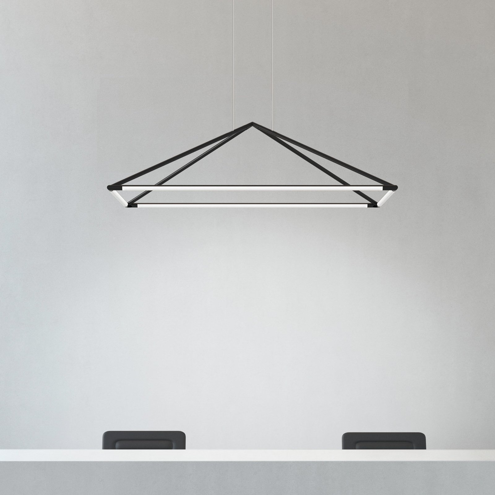 LEDS-C4 Tubs LED hanging light matt black 120x80cm