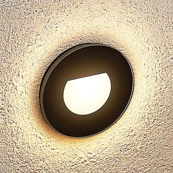 Arcchio Vexi LED indbygningslampe, rund, mat sort