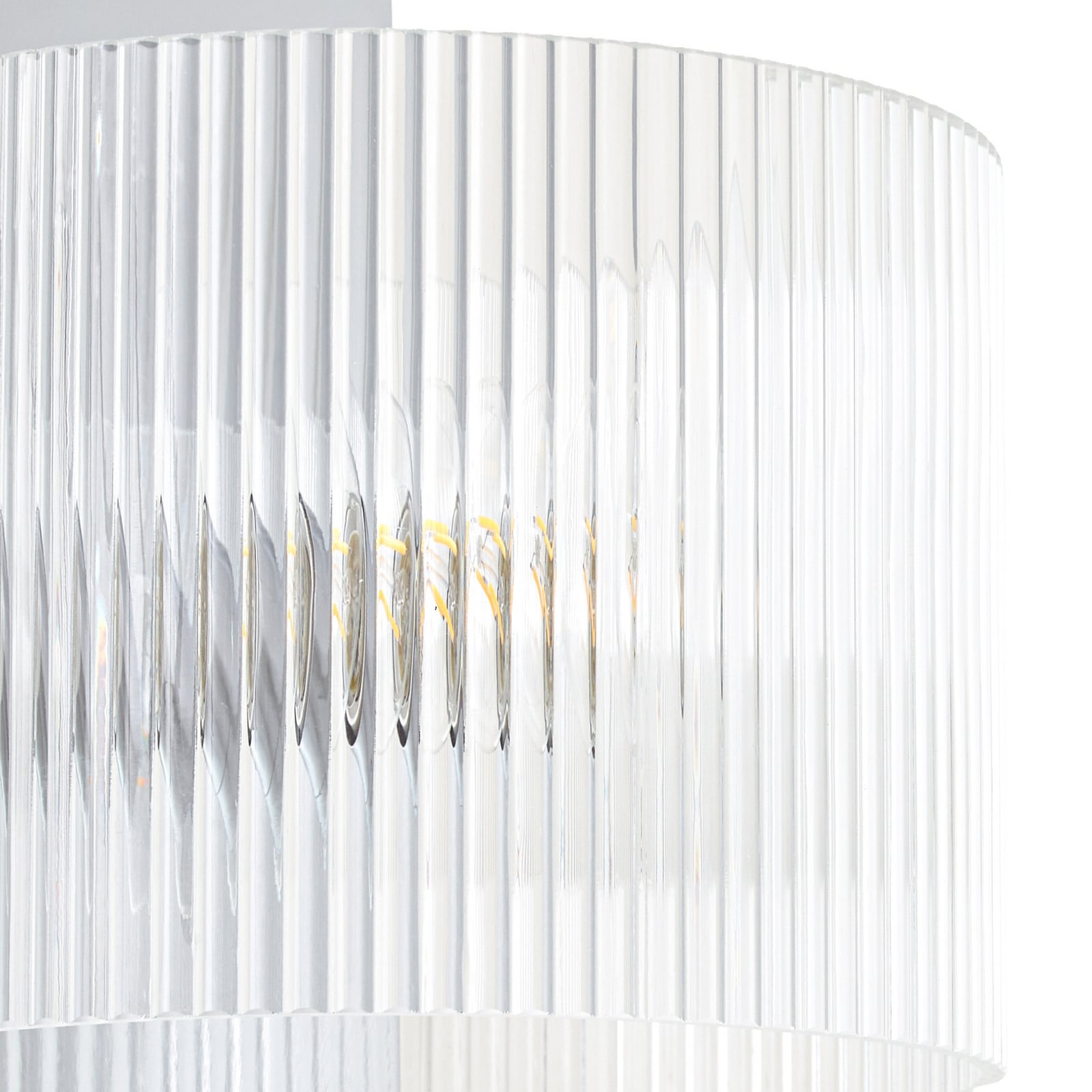 Meritt wall light, chrome/clear, 20 cm, glass - Lucande Meritt wall light, chrome/clear, 20 cm, glass - Lucande