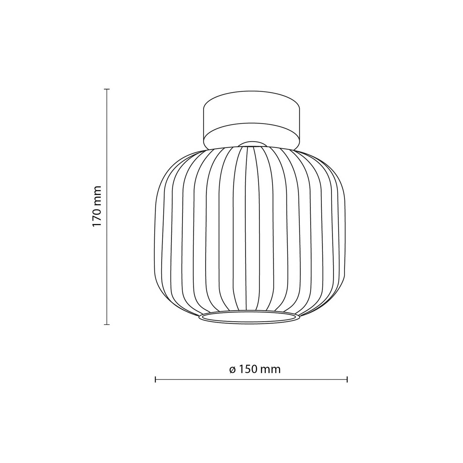 Lampa sufitowa Salvia, brązowa/koniakowa, szkło, Ø 15 cm, E14