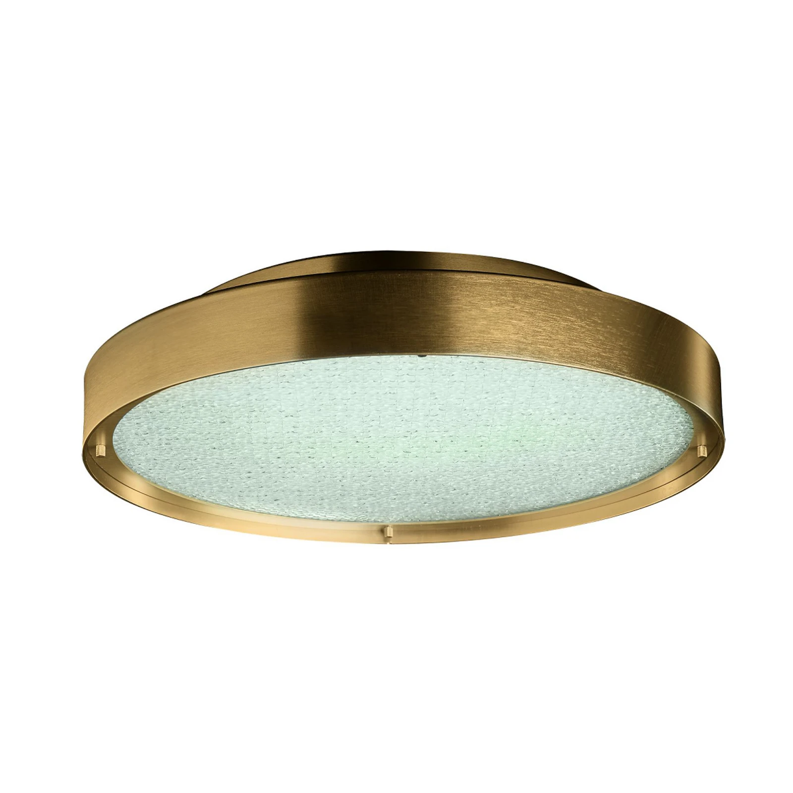 Oluce Berlin ceiling light, Ø 50 cm, brass-coloured anodised