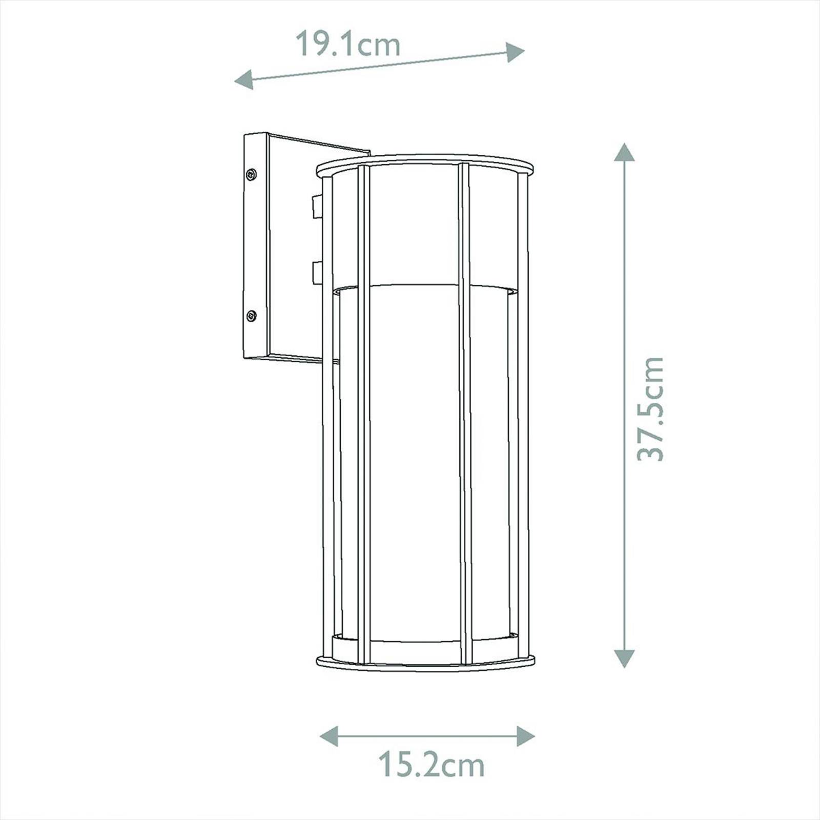 Außen-Hängeleuchte Camillo, schwarz, Aluminium, Glas, E27 günstig online kaufen