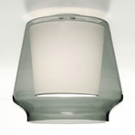 Casablanca Aleve ceiling light, smoke, white