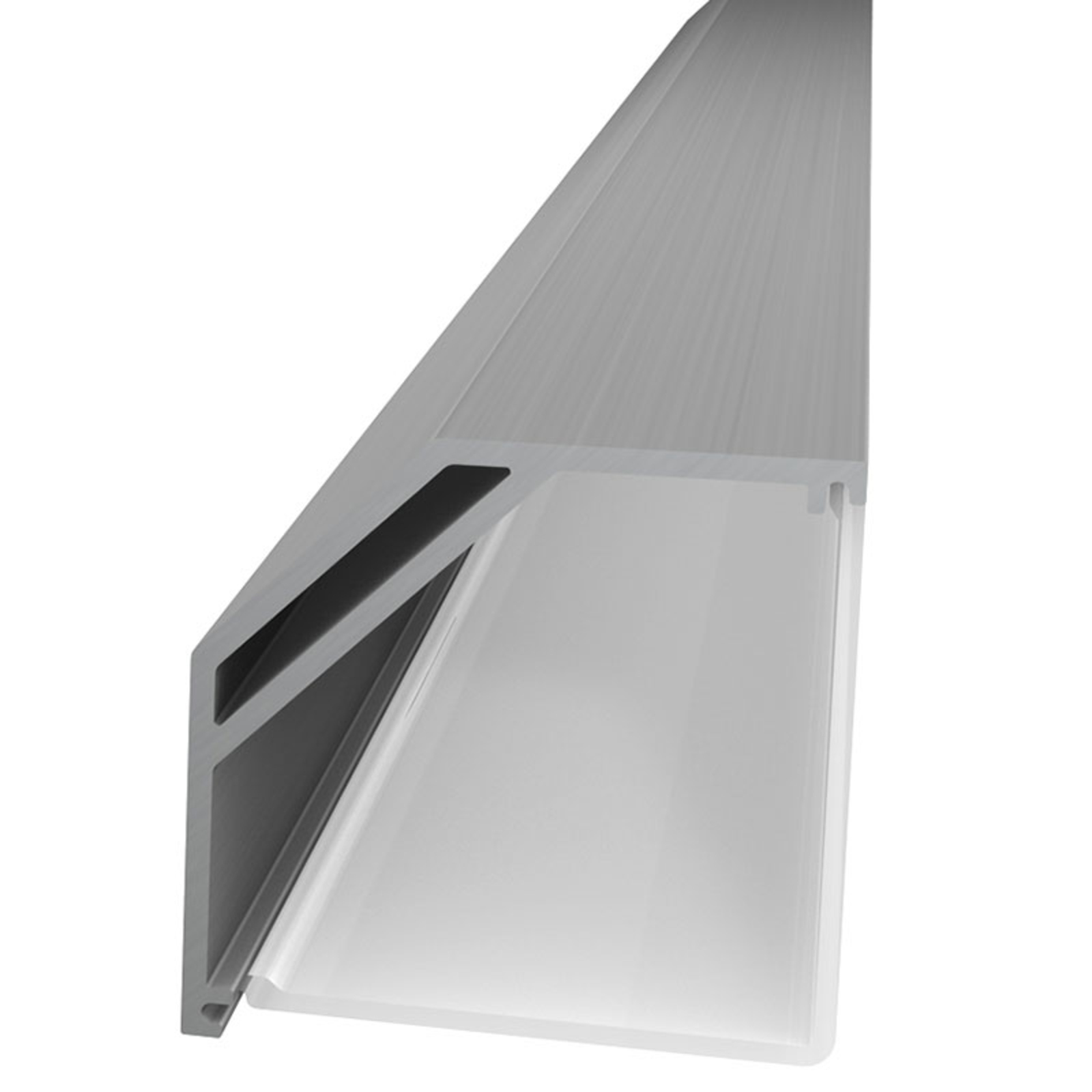 E45 Aluminium Eck-Profil flächenbündig 2.000 mm