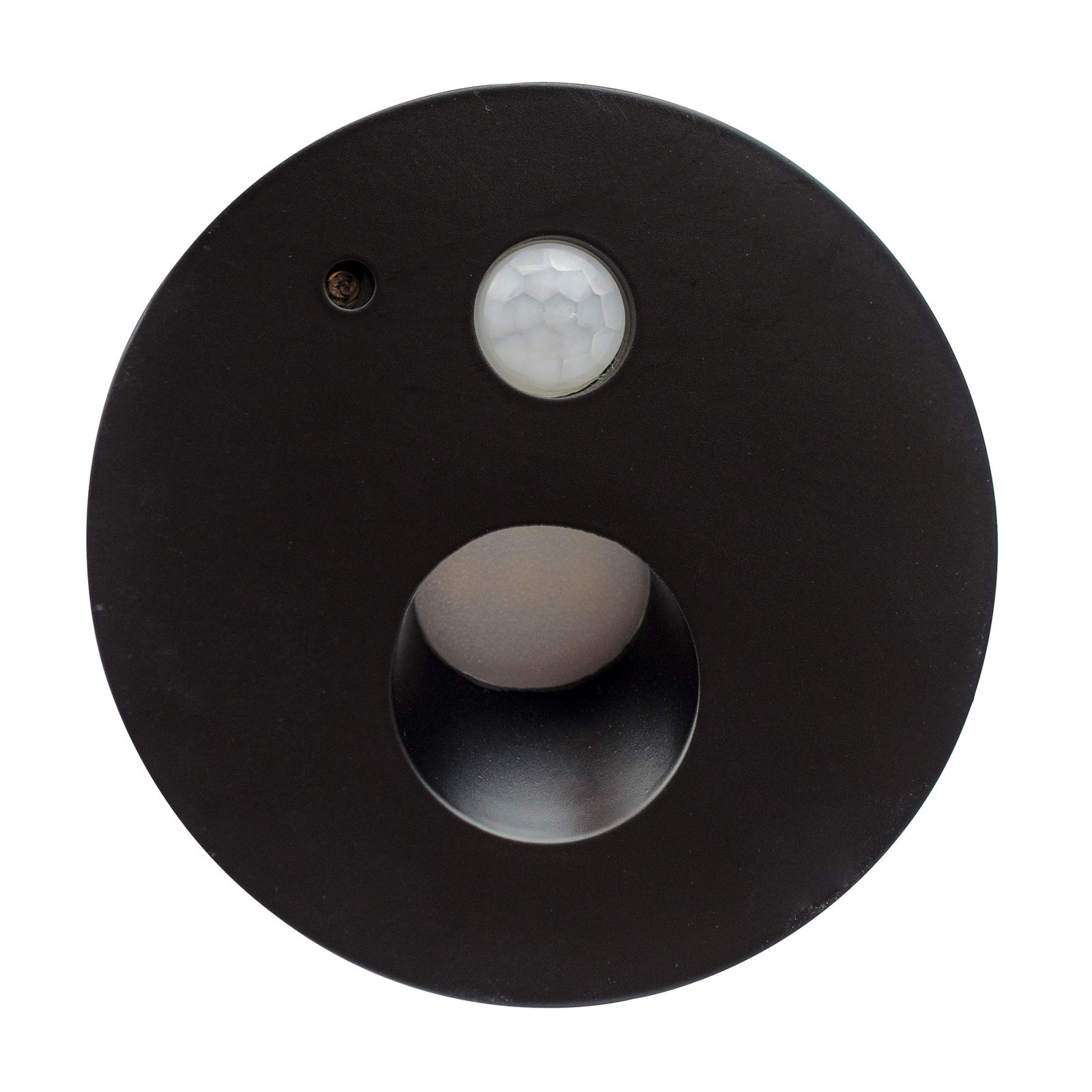 Arcchio Neru-LED-uppovalo tunnistin, pyöreä, musta