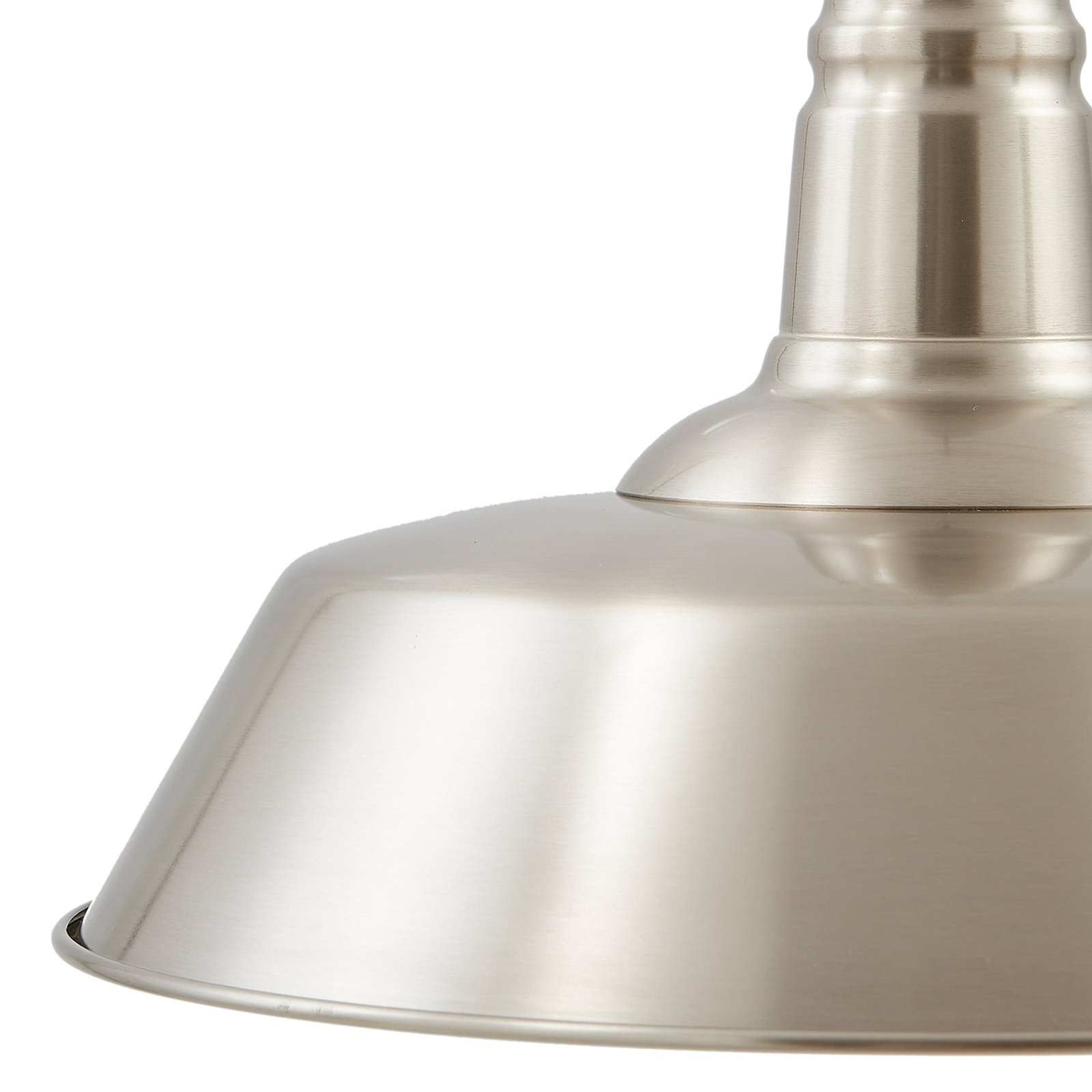 Lindby pendant light Laylan, nickel/white, Ø 36 cm, metal