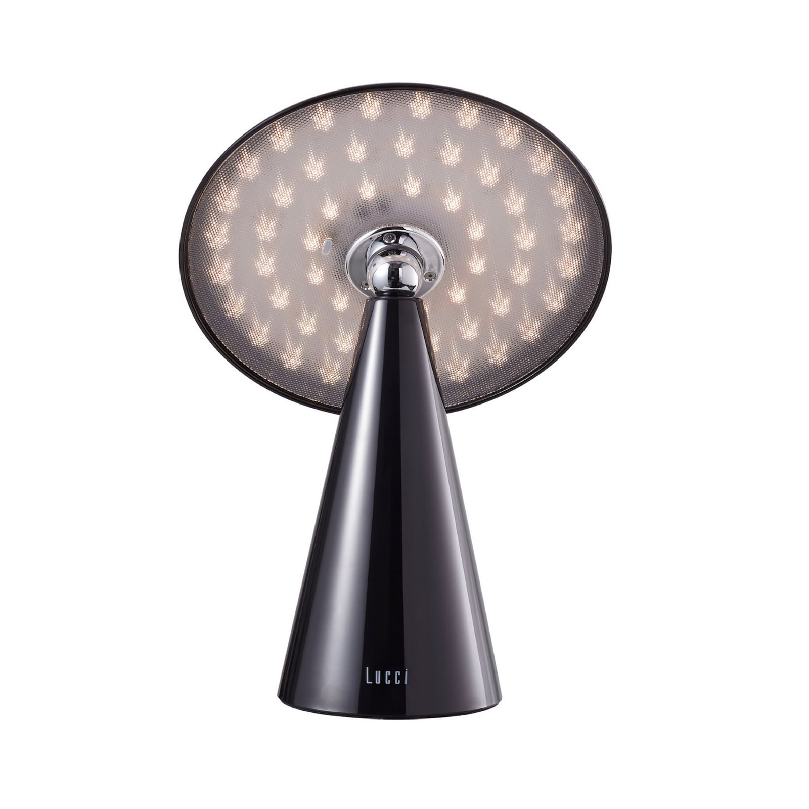 Kinoko LED-akkukäyttöinen pöytälamppu, kiiltävä musta, 27 cm, CCT Beacon Kinoko LED-akkukäyttöinen pöytälamppu, kiiltävä musta, 27 cm, CCT Beacon