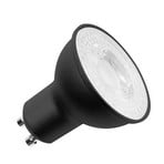 SLV LED reflector GU10, 6 W, 3,000K, reglabil, negru