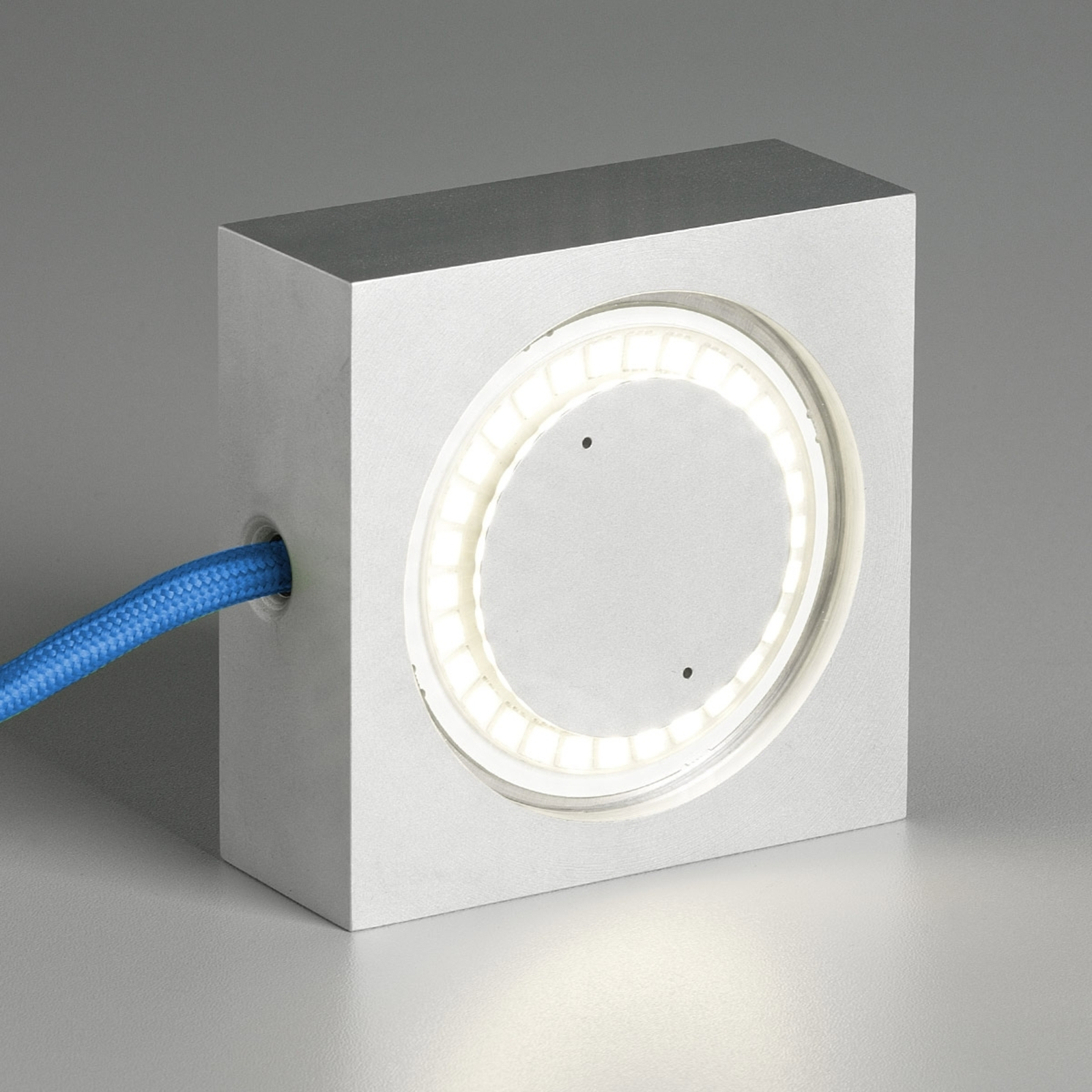Lampe multi-usages Square avec LED et câble bleu