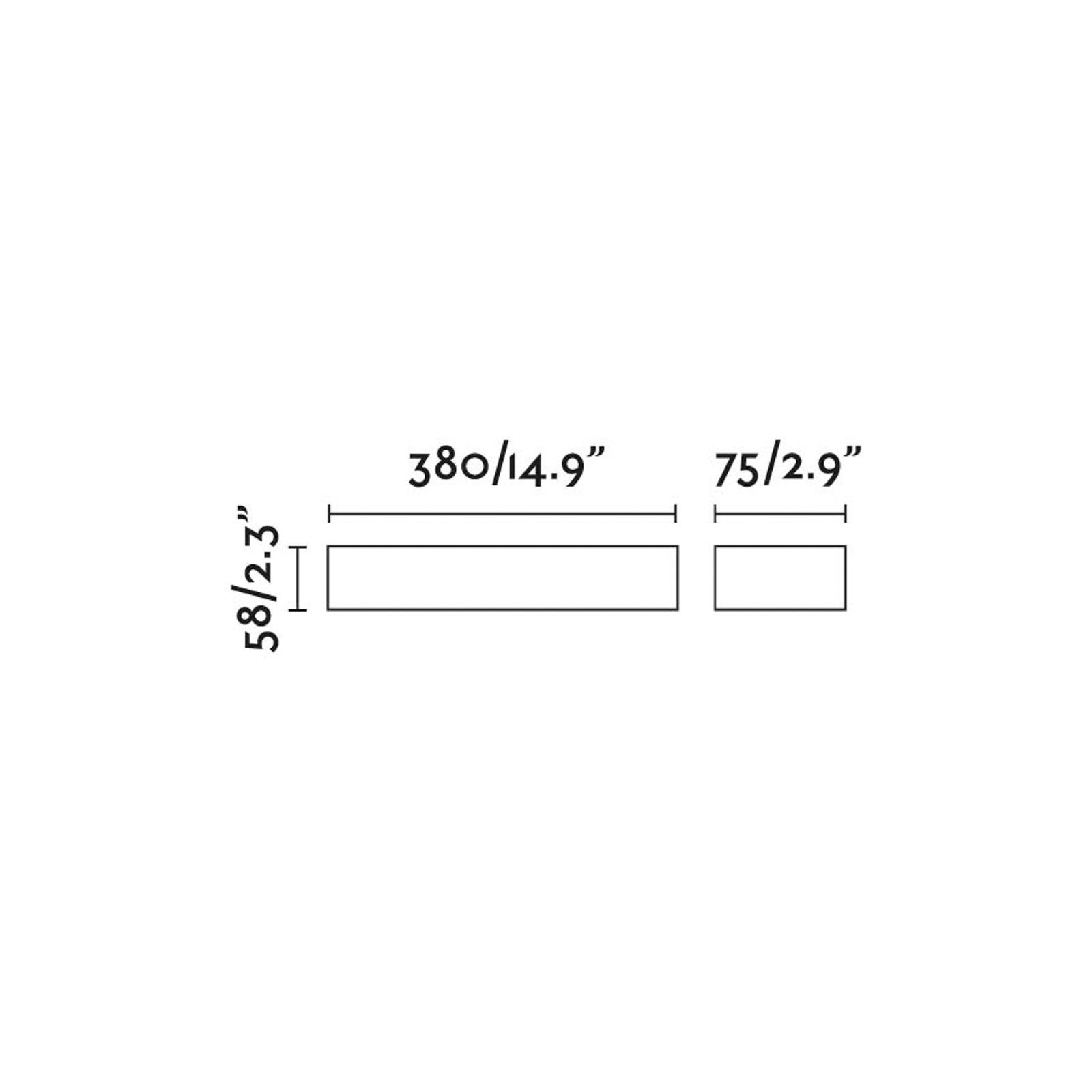 LED välisseinavalgusti Doro, hall, alumiinium, laius 38 cm, 2-valgusti.