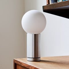 HAY Turn on LED stolní lampa se stmívačem, hliník