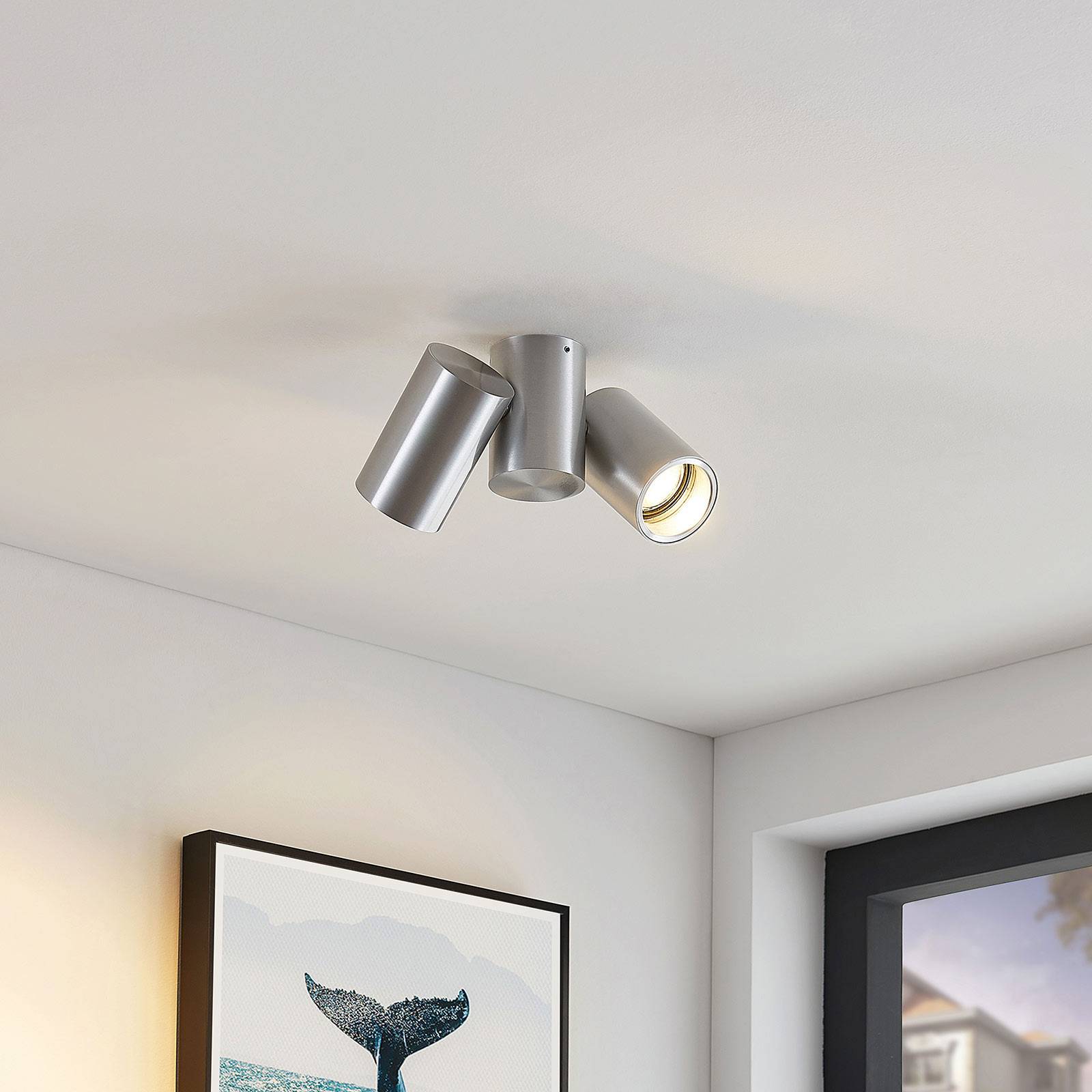Photos - Chandelier / Lamp Arcchio Gesina ceiling lamp, 2-bulb, aluminium 
