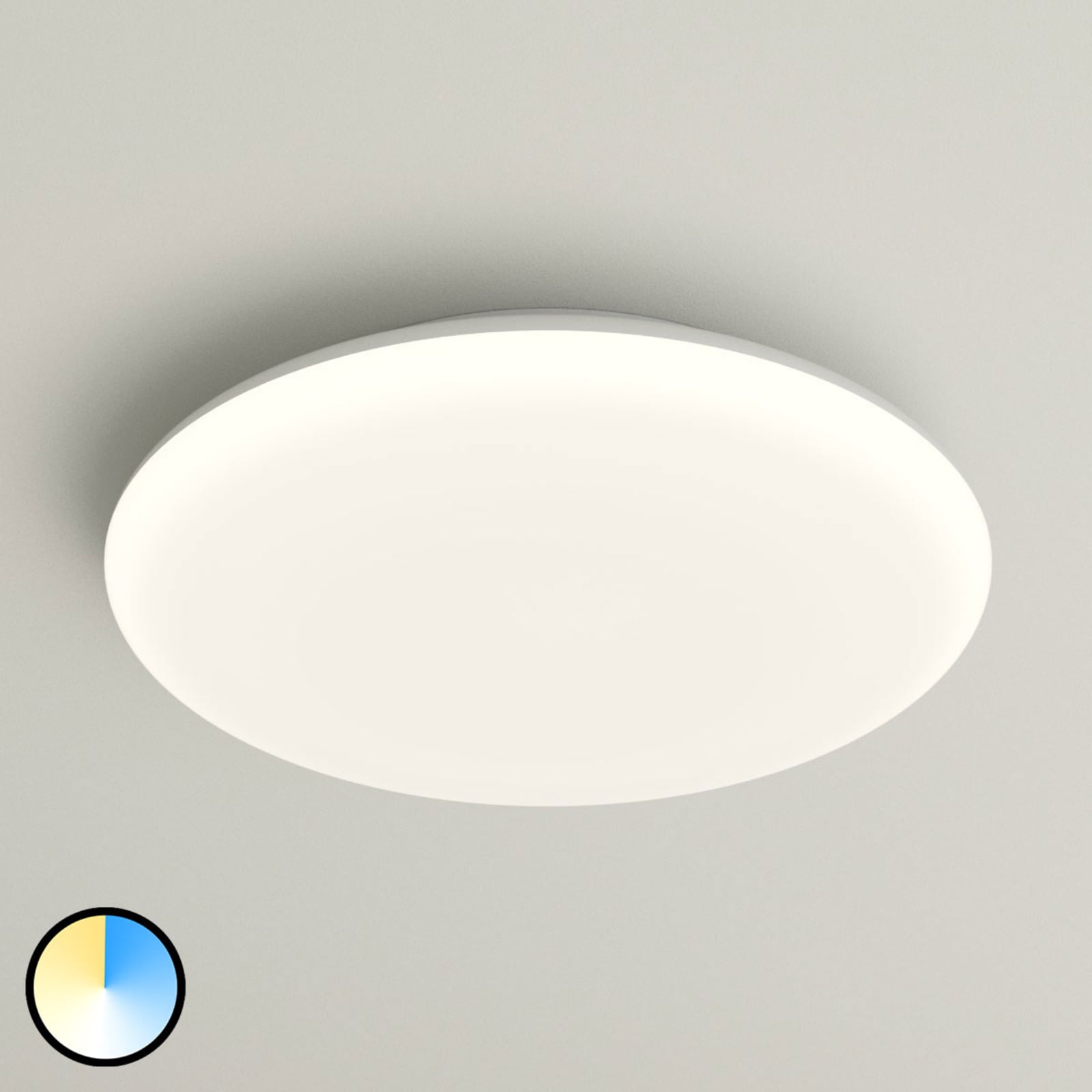 Azra LED ceiling lamp, white, round, IP54, Ø 30 cm, Lampenwelt.com, polycarbonate, 16.2 W, energy efficiency: A+, H: 5.8 cm