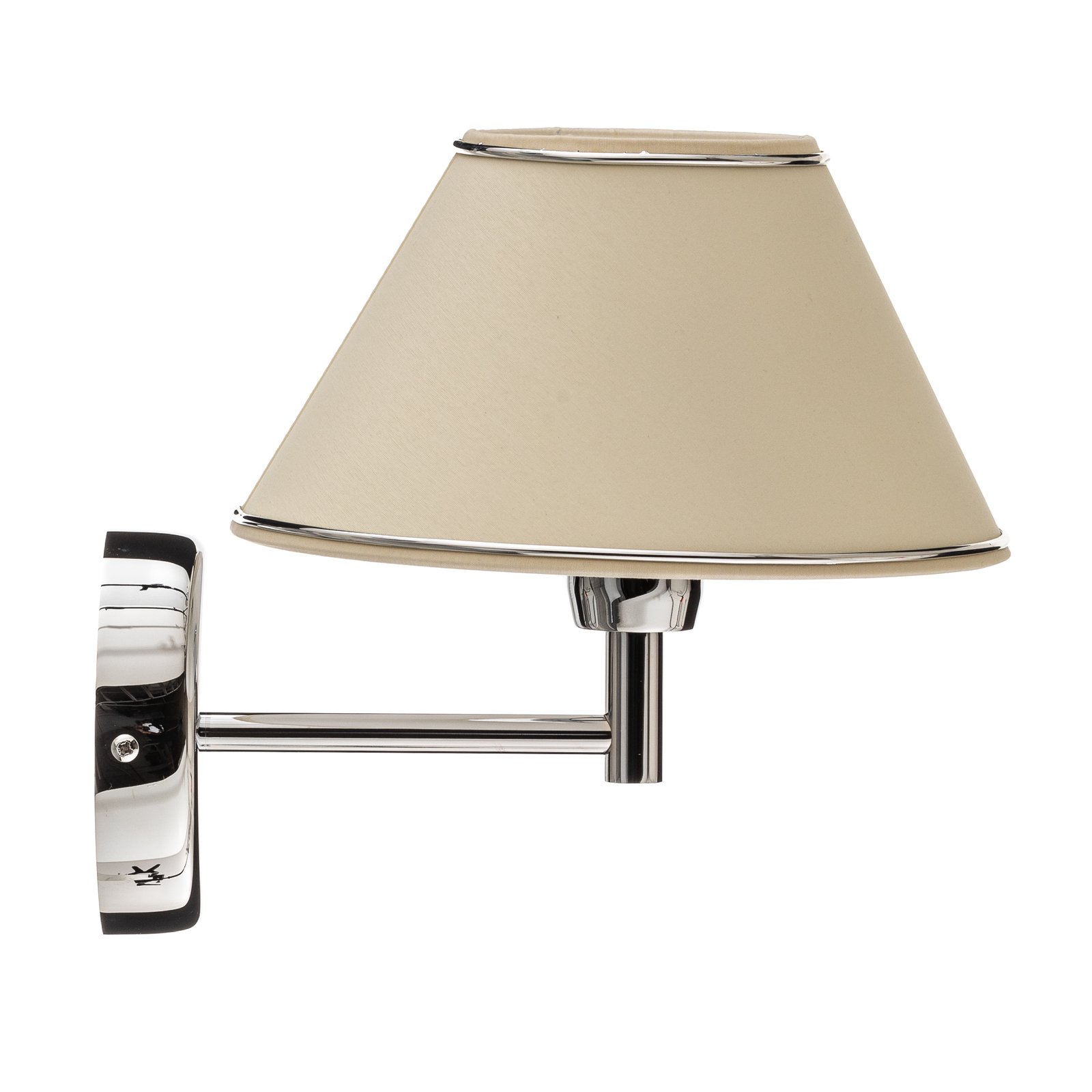 Wandlamp London chroom/crème, 1-lamp