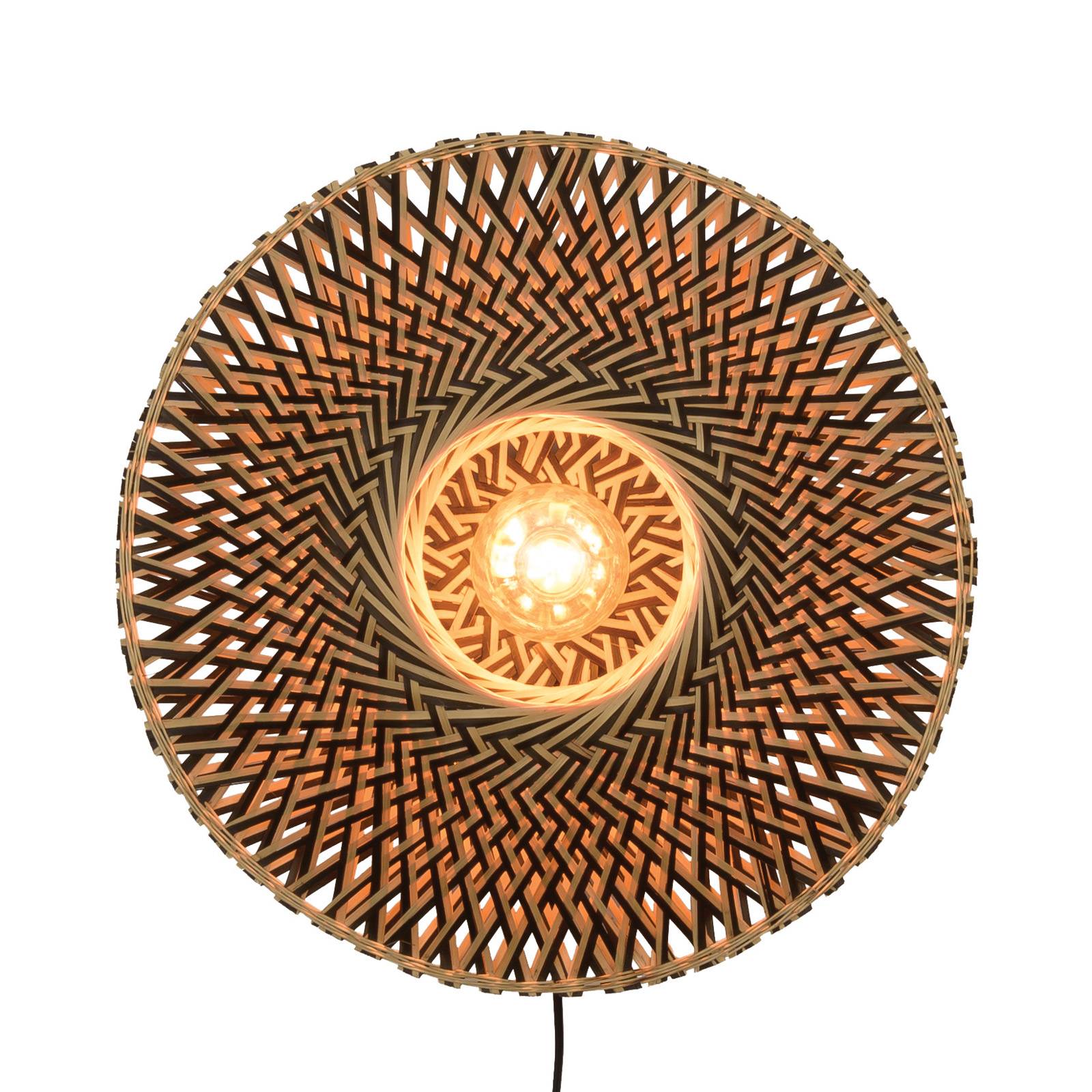Wandleuchte Bali in Schwarz Braun max 40 Watt Wandlampe