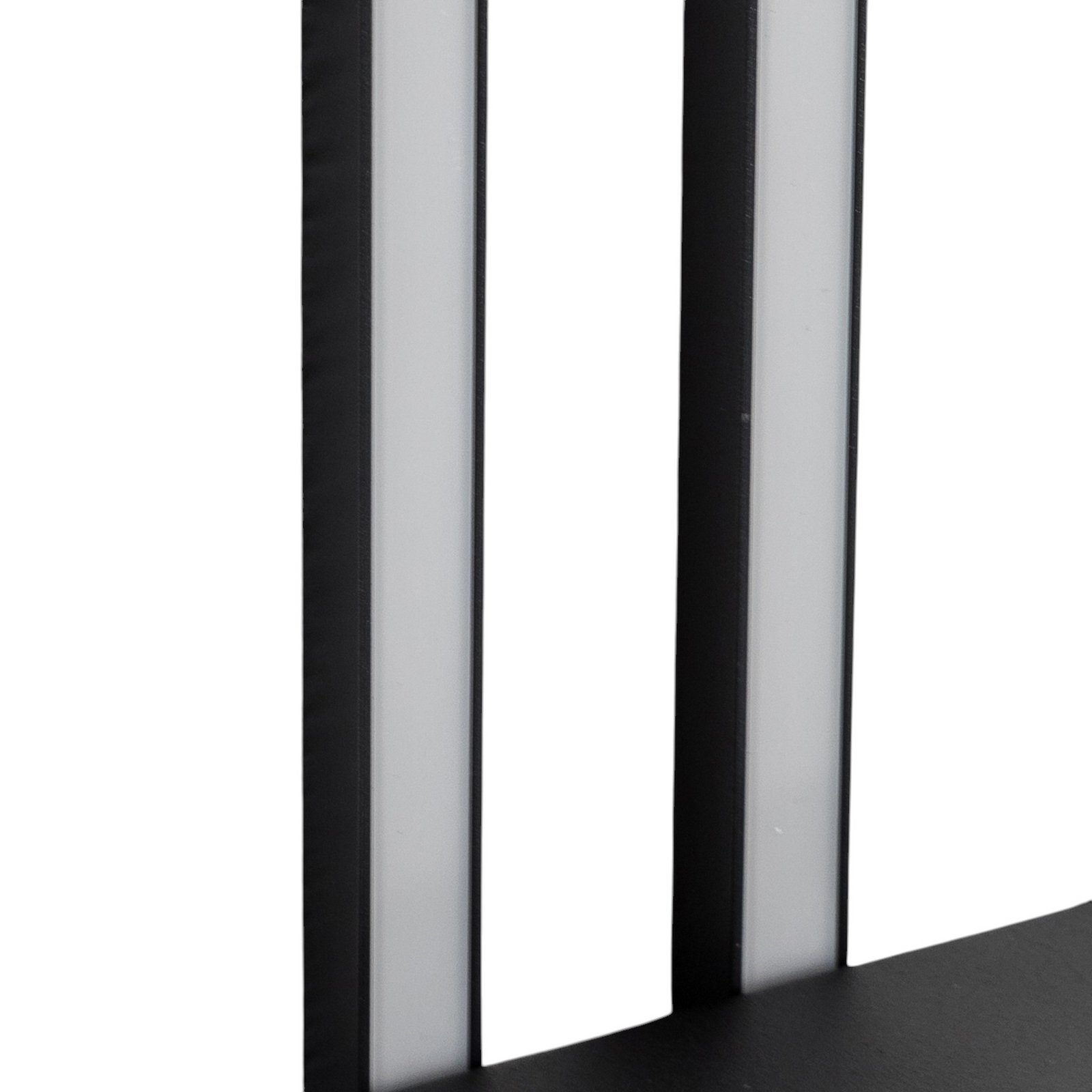 Applique murale LED Flash, noir, hauteur 90 cm, métal à 2 lampes