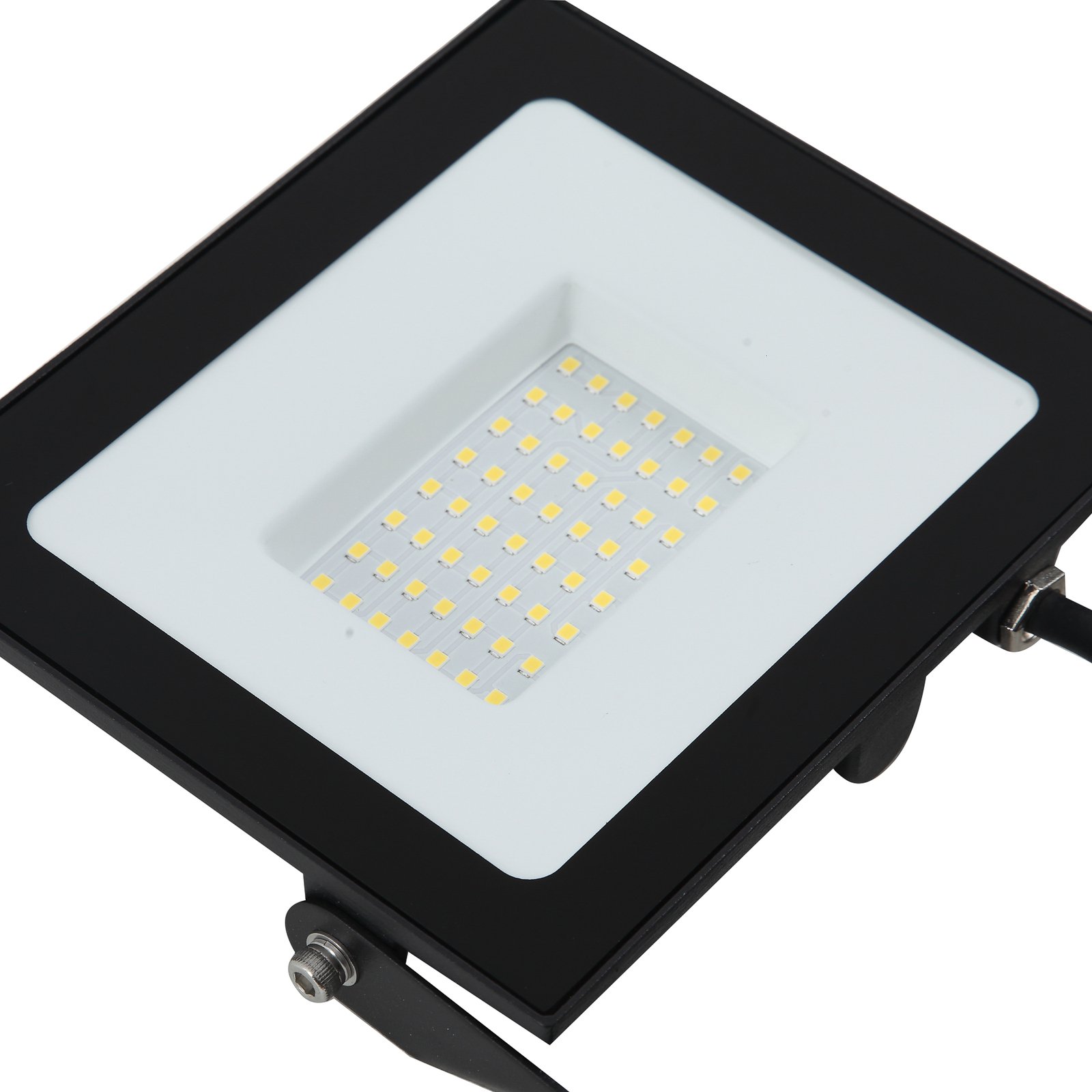 Prios LED utendørs spotlight Maikel, 50W, 4000lm, aluminium
