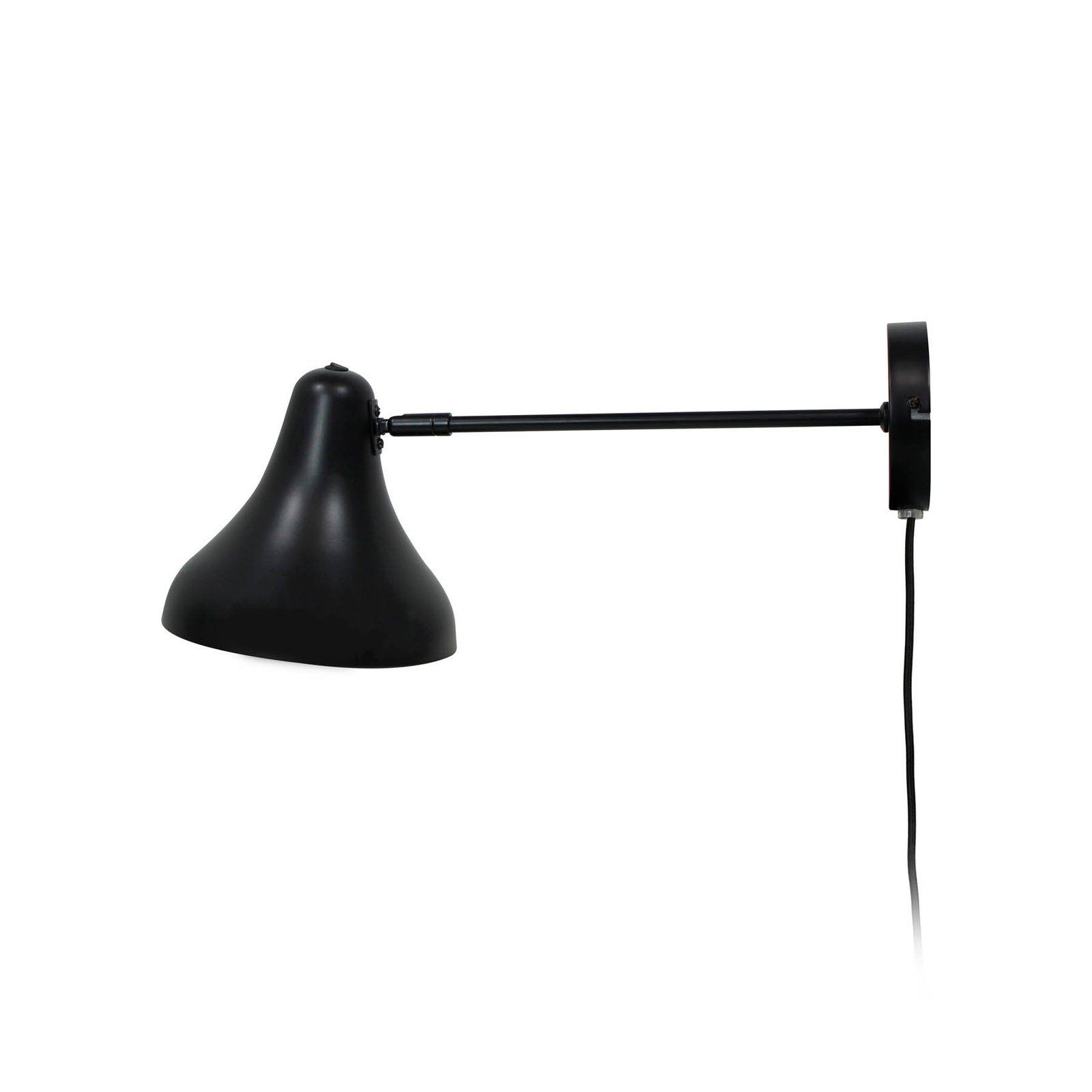 Dyberg Larsen aplique de pared Tokio, negro, anchura 20 cm, metal