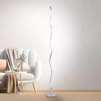 Schnäppchenjäger LED-Stehleuchte Bella, gerade, Fuß eckig, stahl
