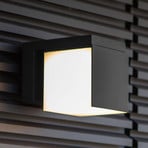 Cuba LED outdoor wall light, 1-bulb, black 3,000 K