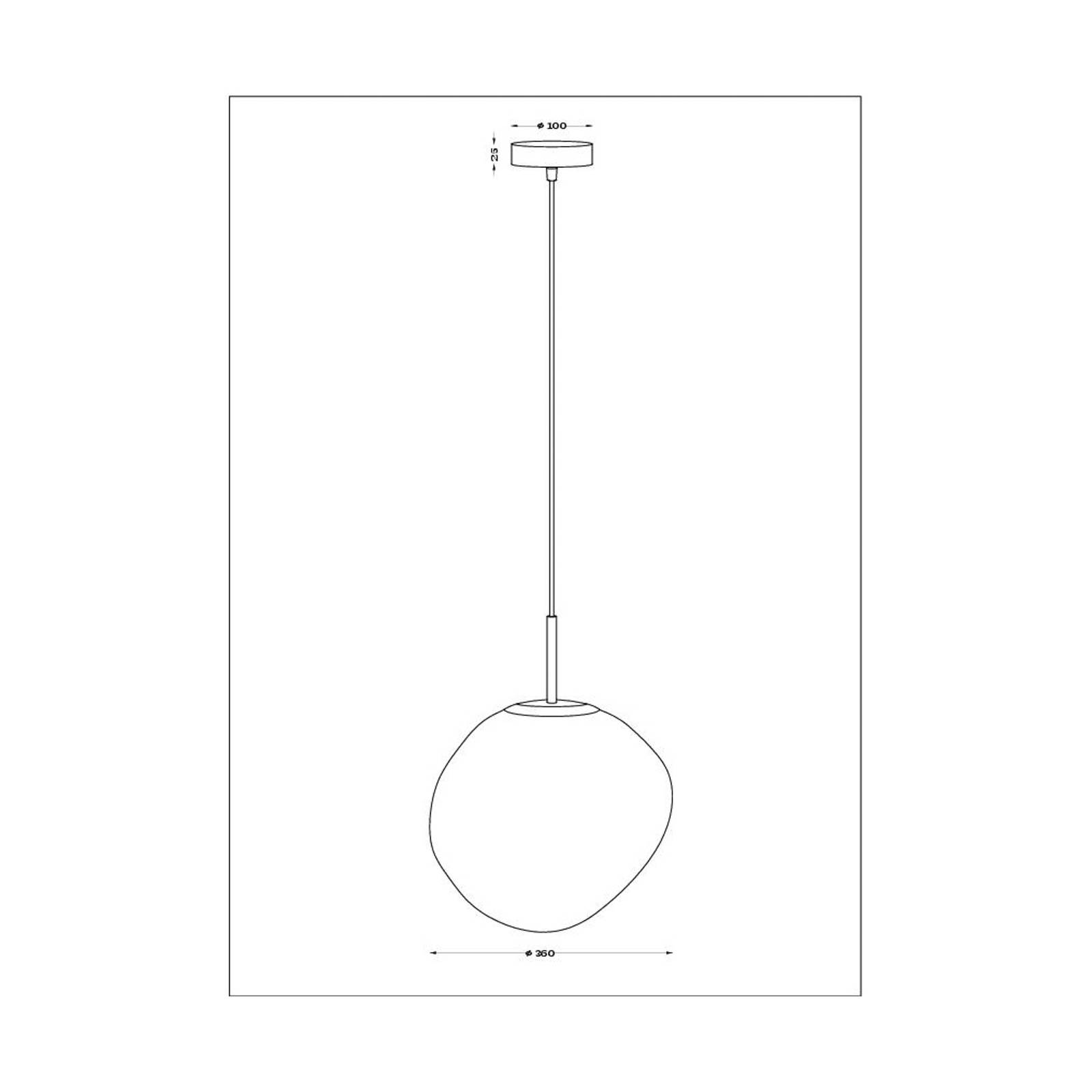 Lampa wisząca Canopus, kolor złoty, Ø 36 cm, szkło, E27